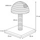 Flamingo Wilma Grey Cat Scratching Post - 58 x 33 x 69 cm - Cat Pole - Hammock and Padded Platform - Toy with Bell for More Fun