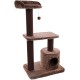 Flamingo Wilma Grey Cat Scratching Post - 58 x 33 x 69 cm - Cat Pole - Hammock and Padded Platform - Toy with Bell for More Fun