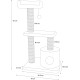 Flamingo Wilma Grey Cat Scratching Post - 58 x 33 x 69 cm - Cat Pole - Hammock and Padded Platform - Toy with Bell for More Fun