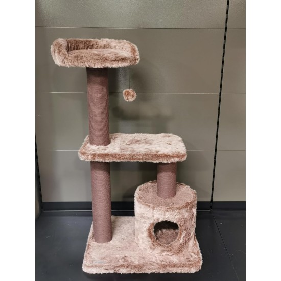 Flamingo Wilma Grey Cat Scratching Post - 58 x 33 x 69 cm - Cat Pole - Hammock and Padded Platform - Toy with Bell for More Fun Flamingo Wilma Grey Cat Scratching Post - 58 x 33 x 69 cm - Cat Pole - Hammock and Padded Platform - Toy with Bell for More Fun