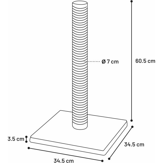 Flamingo Wilma Grey Cat Scratching Post - 58 x 33 x 69 cm - Cat Pole - Hammock and Padded Platform - Toy with Bell for More Fun Flamingo Wilma Grey Cat Scratching Post - 58 x 33 x 69 cm - Cat Pole - Hammock and Padded Platform - Toy with Bell for More Fun