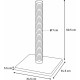 Flamingo Wilma Grey Cat Scratching Post - 58 x 33 x 69 cm - Cat Pole - Hammock and Padded Platform - Toy with Bell for More Fun