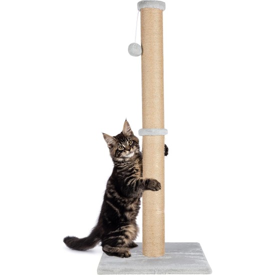 FluffyDream Cat Scratcher with Cat Toy Marble Rack, Built-in Ball, L-shaped Scratcher, Cardboard Lounge Bed, Stable and Durable, Furniture Protection, Reversible FluffyDream Cat Scratcher with Cat Toy Marble Rack, Built-in Ball, L-shaped Scratcher, Cardboard Lounge Bed, Stable and Durable, Furniture Protection, Reversible