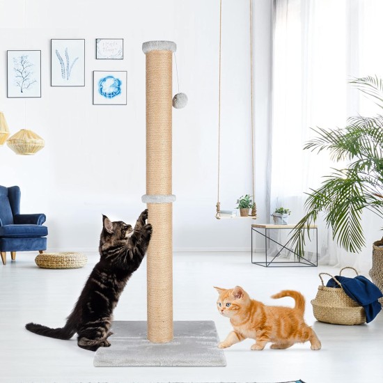 FluffyDream Cat Scratcher with Cat Toy Marble Rack, Built-in Ball, L-shaped Scratcher, Cardboard Lounge Bed, Stable and Durable, Furniture Protection, Reversible FluffyDream Cat Scratcher with Cat Toy Marble Rack, Built-in Ball, L-shaped Scratcher, Cardboard Lounge Bed, Stable and Durable, Furniture Protection, Reversible