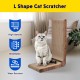 FluffyDream Cat Scratcher with Cat Toy Marble Rack, Built-in Ball, L-shaped Scratcher, Cardboard Lounge Bed, Stable and Durable, Furniture Protection, Reversible FluffyDream Cat Scratcher with Cat Toy Marble Rack, Built-in Ball, L-shaped Scratcher, Cardboard Lounge Bed, Stable and Durable, Furniture Protection, Reversible