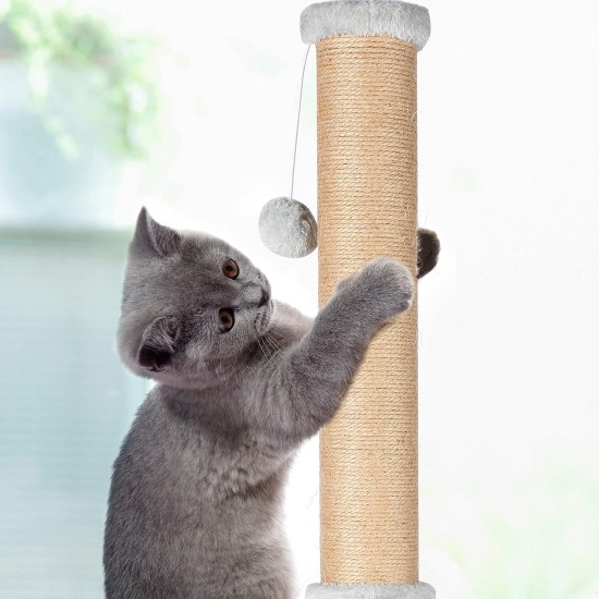 FluffyDream Cat Scratcher with Cat Toy Marble Rack, Built-in Ball, L-shaped Scratcher, Cardboard Lounge Bed, Stable and Durable, Furniture Protection, Reversible FluffyDream Cat Scratcher with Cat Toy Marble Rack, Built-in Ball, L-shaped Scratcher, Cardboard Lounge Bed, Stable and Durable, Furniture Protection, Reversible