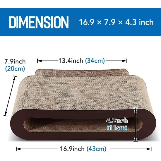 FluffyDream Cat Scratcher with Cat Toy Marble Rack, Built-in Ball, L-shaped Scratcher, Cardboard Lounge Bed, Stable and Durable, Furniture Protection, Reversible FluffyDream Cat Scratcher with Cat Toy Marble Rack, Built-in Ball, L-shaped Scratcher, Cardboard Lounge Bed, Stable and Durable, Furniture Protection, Reversible