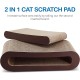 FluffyDream Cat Scratcher with Cat Toy Marble Rack, Built-in Ball, L-shaped Scratcher, Cardboard Lounge Bed, Stable and Durable, Furniture Protection, Reversible FluffyDream Cat Scratcher with Cat Toy Marble Rack, Built-in Ball, L-shaped Scratcher, Cardboard Lounge Bed, Stable and Durable, Furniture Protection, Reversible