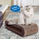 FluffyDream Cat Scratcher with Cat Toy Marble Rack, Built-in Ball, L-shaped Scratcher, Cardboard Lounge Bed, Stable and Durable, Furniture Protection, Reversible FluffyDream Cat Scratcher with Cat Toy Marble Rack, Built-in Ball, L-shaped Scratcher, Cardboard Lounge Bed, Stable and Durable, Furniture Protection, Reversible