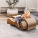 FluffyDream Cat Scratcher with Cat Toy Marble Rack, Built-in Ball, L-shaped Scratcher, Cardboard Lounge Bed, Stable and Durable, Furniture Protection, Reversible FluffyDream Cat Scratcher with Cat Toy Marble Rack, Built-in Ball, L-shaped Scratcher, Cardboard Lounge Bed, Stable and Durable, Furniture Protection, Reversible