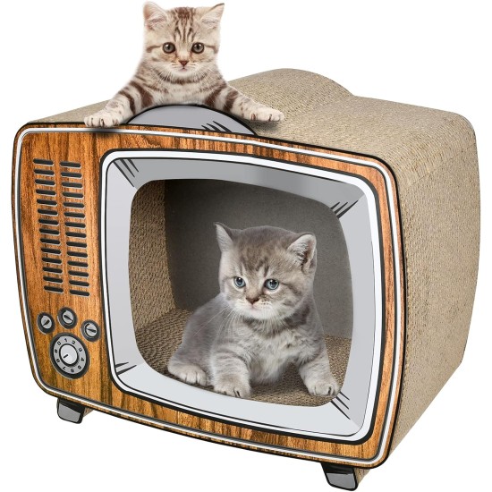 FluffyDream Cat Scratcher with Cat Toy Marble Rack, Built-in Ball, L-shaped Scratcher, Cardboard Lounge Bed, Stable and Durable, Furniture Protection, Reversible FluffyDream Cat Scratcher with Cat Toy Marble Rack, Built-in Ball, L-shaped Scratcher, Cardboard Lounge Bed, Stable and Durable, Furniture Protection, Reversible