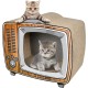 FluffyDream Cat Scratcher with Cat Toy Marble Rack, Built-in Ball, L-shaped Scratcher, Cardboard Lounge Bed, Stable and Durable, Furniture Protection, Reversible FluffyDream Cat Scratcher with Cat Toy Marble Rack, Built-in Ball, L-shaped Scratcher, Cardboard Lounge Bed, Stable and Durable, Furniture Protection, Reversible