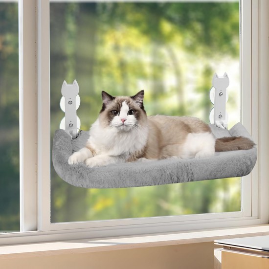 Focenat Window Lounger for Cats, 60 x 30 cm, Cat Bed, Window Hammock, Cat Hammock, Foldable Cat Hammock with Strong Suction Cups, Cat Lounger, Cat Hammock for Large Cats, Up to 25 kg Focenat Window Lounger for Cats, 60 x 30 cm, Cat Bed, Window Hammock, Cat Hammock, Foldable Cat Hammock with Strong Suction Cups, Cat Lounger, Cat Hammock for Large Cats, Up to 25 kg