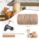 Fosoloni Sisal Rope for Scratching Post, 9 mm x 30 m, Natural Sisal Rope, Sisal Cat Tree Cord Including 3 Cat Toys, Scratching Post Sisal Rope for Cats, Scratching Post, Scratching Rope, Household Fosoloni Sisal Rope for Scratching Post, 9 mm x 30 m, Natural Sisal Rope, Sisal Cat Tree Cord Including 3 Cat Toys, Scratching Post Sisal Rope for Cats, Scratching Post, Scratching Rope, Household