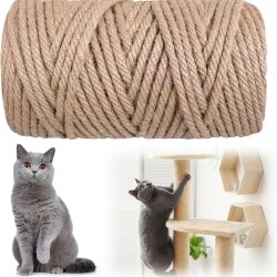 Fosoloni Sisal Rope for Scratching Post, 9 mm x 30 m, Natural Sisal Rope, Sisal Cat Tree Cord Including 3 Cat Toys, Scratching Post Sisal Rope for Cats, Scratching Post, Scratching Rope, Household Fosoloni Sisal Rope for Scratching Post, 9 mm x 30 m, Natural Sisal Rope, Sisal Cat Tree Cord Including 3 Cat Toys, Scratching Post Sisal Rope for Cats, Scratching Post, Scratching Rope, Household