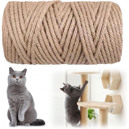 Fosoloni Sisal Rope for Scratching Post, 9 mm x 30 m, Natural Sisal Rope, Sisal Cat Tree Cord Including 3 Cat Toys, Scratching Post Sisal Rope for Cats, Scratching Post, Scratching Rope, Household Fosoloni Sisal Rope for Scratching Post, 9 mm x 30 m, Natural Sisal Rope, Sisal Cat Tree Cord Including 3 Cat Toys, Scratching Post Sisal Rope for Cats, Scratching Post, Scratching Rope, Household