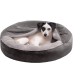 FurHaven 24 Inch Round Small Doughnut Dog Bed Plush Velvet Waves Hooded Calming Cuddler, Washable - Dark Grey, Small FurHaven 24 Inch Round Small Doughnut Dog Bed Plush Velvet Waves Hooded Calming Cuddler, Washable - Dark Grey, Small