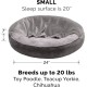 FurHaven 24 Inch Round Small Doughnut Dog Bed Plush Velvet Waves Hooded Calming Cuddler, Washable - Dark Grey, Small FurHaven 24 Inch Round Small Doughnut Dog Bed Plush Velvet Waves Hooded Calming Cuddler, Washable - Dark Grey, Small