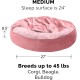 FurHaven 24 Inch Round Small Doughnut Dog Bed Plush Velvet Waves Hooded Calming Cuddler, Washable - Dark Grey, Small FurHaven 24 Inch Round Small Doughnut Dog Bed Plush Velvet Waves Hooded Calming Cuddler, Washable - Dark Grey, Small
