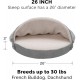 FurHaven 24 Inch Round Small Doughnut Dog Bed Plush Velvet Waves Hooded Calming Cuddler, Washable - Dark Grey, Small FurHaven 24 Inch Round Small Doughnut Dog Bed Plush Velvet Waves Hooded Calming Cuddler, Washable - Dark Grey, Small