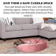 FurHaven 24 Inch Round Small Doughnut Dog Bed Plush Velvet Waves Hooded Calming Cuddler, Washable - Dark Grey, Small FurHaven 24 Inch Round Small Doughnut Dog Bed Plush Velvet Waves Hooded Calming Cuddler, Washable - Dark Grey, Small