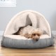 FurHaven 24 Inch Round Small Doughnut Dog Bed Plush Velvet Waves Hooded Calming Cuddler, Washable - Dark Grey, Small FurHaven 24 Inch Round Small Doughnut Dog Bed Plush Velvet Waves Hooded Calming Cuddler, Washable - Dark Grey, Small