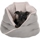 FurHaven 24 Inch Round Small Doughnut Dog Bed Plush Velvet Waves Hooded Calming Cuddler, Washable - Dark Grey, Small FurHaven 24 Inch Round Small Doughnut Dog Bed Plush Velvet Waves Hooded Calming Cuddler, Washable - Dark Grey, Small