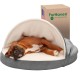 FurHaven 24 Inch Round Small Doughnut Dog Bed Plush Velvet Waves Hooded Calming Cuddler, Washable - Dark Grey, Small FurHaven 24 Inch Round Small Doughnut Dog Bed Plush Velvet Waves Hooded Calming Cuddler, Washable - Dark Grey, Small