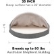 FurHaven 24 Inch Round Small Doughnut Dog Bed Plush Velvet Waves Hooded Calming Cuddler, Washable - Dark Grey, Small FurHaven 24 Inch Round Small Doughnut Dog Bed Plush Velvet Waves Hooded Calming Cuddler, Washable - Dark Grey, Small