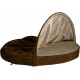 FurHaven 24 Inch Round Small Doughnut Dog Bed Plush Velvet Waves Hooded Calming Cuddler, Washable - Dark Grey, Small FurHaven 24 Inch Round Small Doughnut Dog Bed Plush Velvet Waves Hooded Calming Cuddler, Washable - Dark Grey, Small