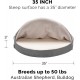 FurHaven 24 Inch Round Small Doughnut Dog Bed Plush Velvet Waves Hooded Calming Cuddler, Washable - Dark Grey, Small FurHaven 24 Inch Round Small Doughnut Dog Bed Plush Velvet Waves Hooded Calming Cuddler, Washable - Dark Grey, Small