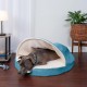 FurHaven 24 Inch Round Small Doughnut Dog Bed Plush Velvet Waves Hooded Calming Cuddler, Washable - Dark Grey, Small FurHaven 24 Inch Round Small Doughnut Dog Bed Plush Velvet Waves Hooded Calming Cuddler, Washable - Dark Grey, Small