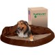 FurHaven 24 Inch Round Small Doughnut Dog Bed Plush Velvet Waves Hooded Calming Cuddler, Washable - Dark Grey, Small FurHaven 24 Inch Round Small Doughnut Dog Bed Plush Velvet Waves Hooded Calming Cuddler, Washable - Dark Grey, Small