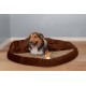 FurHaven 24 Inch Round Small Doughnut Dog Bed Plush Velvet Waves Hooded Calming Cuddler, Washable - Dark Grey, Small FurHaven 24 Inch Round Small Doughnut Dog Bed Plush Velvet Waves Hooded Calming Cuddler, Washable - Dark Grey, Small