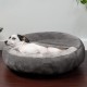 FurHaven 24 Inch Round Small Doughnut Dog Bed Plush Velvet Waves Hooded Calming Cuddler, Washable - Dark Grey, Small FurHaven 24 Inch Round Small Doughnut Dog Bed Plush Velvet Waves Hooded Calming Cuddler, Washable - Dark Grey, Small
