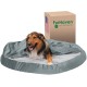 FurHaven 24 Inch Round Small Doughnut Dog Bed Plush Velvet Waves Hooded Calming Cuddler, Washable - Dark Grey, Small FurHaven 24 Inch Round Small Doughnut Dog Bed Plush Velvet Waves Hooded Calming Cuddler, Washable - Dark Grey, Small