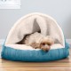 FurHaven 24 Inch Round Small Doughnut Dog Bed Plush Velvet Waves Hooded Calming Cuddler, Washable - Dark Grey, Small FurHaven 24 Inch Round Small Doughnut Dog Bed Plush Velvet Waves Hooded Calming Cuddler, Washable - Dark Grey, Small