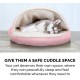 FurHaven 24 Inch Round Small Doughnut Dog Bed Plush Velvet Waves Hooded Calming Cuddler, Washable - Dark Grey, Small FurHaven 24 Inch Round Small Doughnut Dog Bed Plush Velvet Waves Hooded Calming Cuddler, Washable - Dark Grey, Small