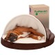 FurHaven 24 Inch Round Small Doughnut Dog Bed Plush Velvet Waves Hooded Calming Cuddler, Washable - Dark Grey, Small FurHaven 24 Inch Round Small Doughnut Dog Bed Plush Velvet Waves Hooded Calming Cuddler, Washable - Dark Grey, Small