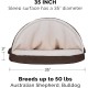 FurHaven 24 Inch Round Small Doughnut Dog Bed Plush Velvet Waves Hooded Calming Cuddler, Washable - Dark Grey, Small FurHaven 24 Inch Round Small Doughnut Dog Bed Plush Velvet Waves Hooded Calming Cuddler, Washable - Dark Grey, Small