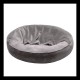 FurHaven 24 Inch Round Small Doughnut Dog Bed Plush Velvet Waves Hooded Calming Cuddler, Washable - Dark Grey, Small FurHaven 24 Inch Round Small Doughnut Dog Bed Plush Velvet Waves Hooded Calming Cuddler, Washable - Dark Grey, Small
