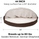 FurHaven 24 Inch Round Small Doughnut Dog Bed Plush Velvet Waves Hooded Calming Cuddler, Washable - Dark Grey, Small FurHaven 24 Inch Round Small Doughnut Dog Bed Plush Velvet Waves Hooded Calming Cuddler, Washable - Dark Grey, Small