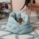 FurHaven 24 Inch Round Small Doughnut Dog Bed Plush Velvet Waves Hooded Calming Cuddler, Washable - Dark Grey, Small FurHaven 24 Inch Round Small Doughnut Dog Bed Plush Velvet Waves Hooded Calming Cuddler, Washable - Dark Grey, Small