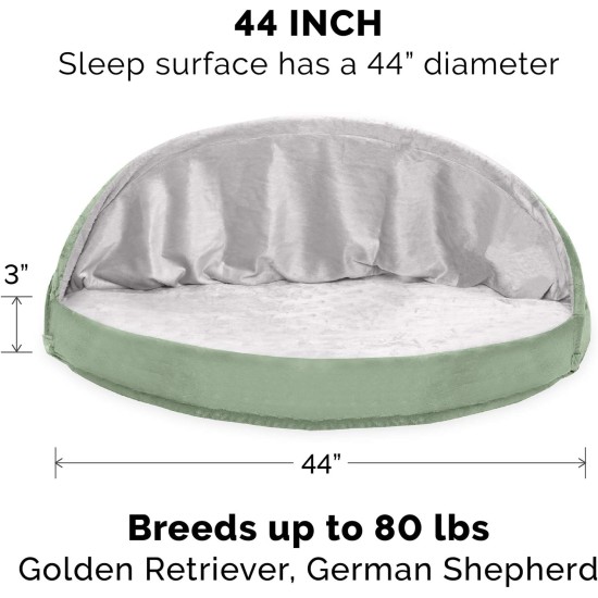 FurHaven 24 Inch Round Small Doughnut Dog Bed Plush Velvet Waves Hooded Calming Cuddler, Washable - Dark Grey, Small FurHaven 24 Inch Round Small Doughnut Dog Bed Plush Velvet Waves Hooded Calming Cuddler, Washable - Dark Grey, Small