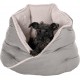 FurHaven 24 Inch Round Small Doughnut Dog Bed Plush Velvet Waves Hooded Calming Cuddler, Washable - Dark Grey, Small FurHaven 24 Inch Round Small Doughnut Dog Bed Plush Velvet Waves Hooded Calming Cuddler, Washable - Dark Grey, Small