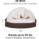 FurHaven 24 Inch Round Small Doughnut Dog Bed Plush Velvet Waves Hooded Calming Cuddler, Washable - Dark Grey, Small FurHaven 24 Inch Round Small Doughnut Dog Bed Plush Velvet Waves Hooded Calming Cuddler, Washable - Dark Grey, Small