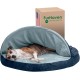 FurHaven 24 Inch Round Small Doughnut Dog Bed Plush Velvet Waves Hooded Calming Cuddler, Washable - Dark Grey, Small FurHaven 24 Inch Round Small Doughnut Dog Bed Plush Velvet Waves Hooded Calming Cuddler, Washable - Dark Grey, Small