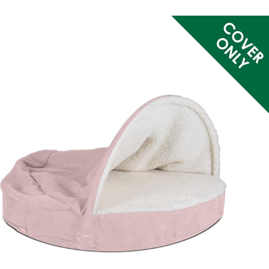 FurHaven 24 Inch Round Small Doughnut Dog Bed Plush Velvet Waves Hooded Calming Cuddler, Washable - Dark Grey, Small FurHaven 24 Inch Round Small Doughnut Dog Bed Plush Velvet Waves Hooded Calming Cuddler, Washable - Dark Grey, Small