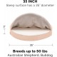 FurHaven 24 Inch Round Small Doughnut Dog Bed Plush Velvet Waves Hooded Calming Cuddler, Washable - Dark Grey, Small FurHaven 24 Inch Round Small Doughnut Dog Bed Plush Velvet Waves Hooded Calming Cuddler, Washable - Dark Grey, Small