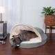 FurHaven 24 Inch Round Small Doughnut Dog Bed Plush Velvet Waves Hooded Calming Cuddler, Washable - Dark Grey, Small FurHaven 24 Inch Round Small Doughnut Dog Bed Plush Velvet Waves Hooded Calming Cuddler, Washable - Dark Grey, Small